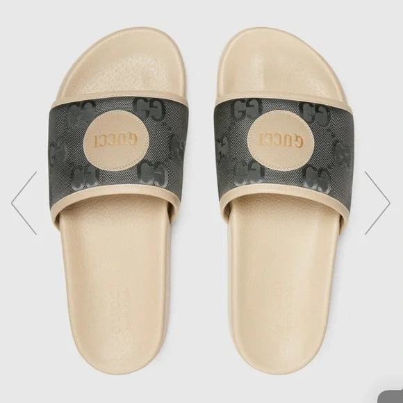 Gucci Shoes New Season Men Off The Grid Slide Sandal Dark Gray